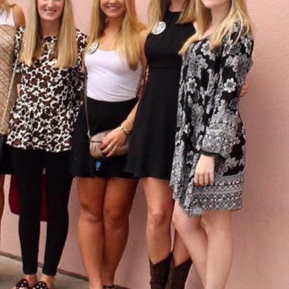 Black floral print dress - Picture 3 of 3